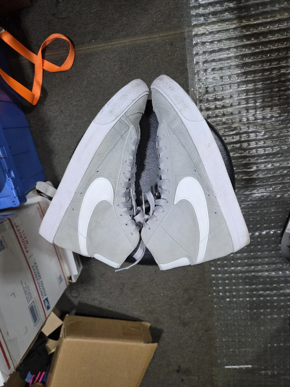 Nike Blazer Men's Gray Suede High-Top Sneakers Size 10m